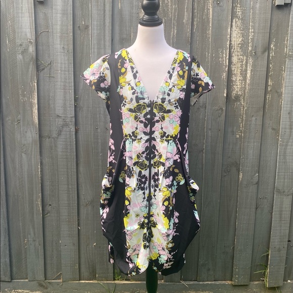 ⛔Sold⛔City Chic Printed Zip Front Tunic Dress XS AU14 - Picture 3 of 11